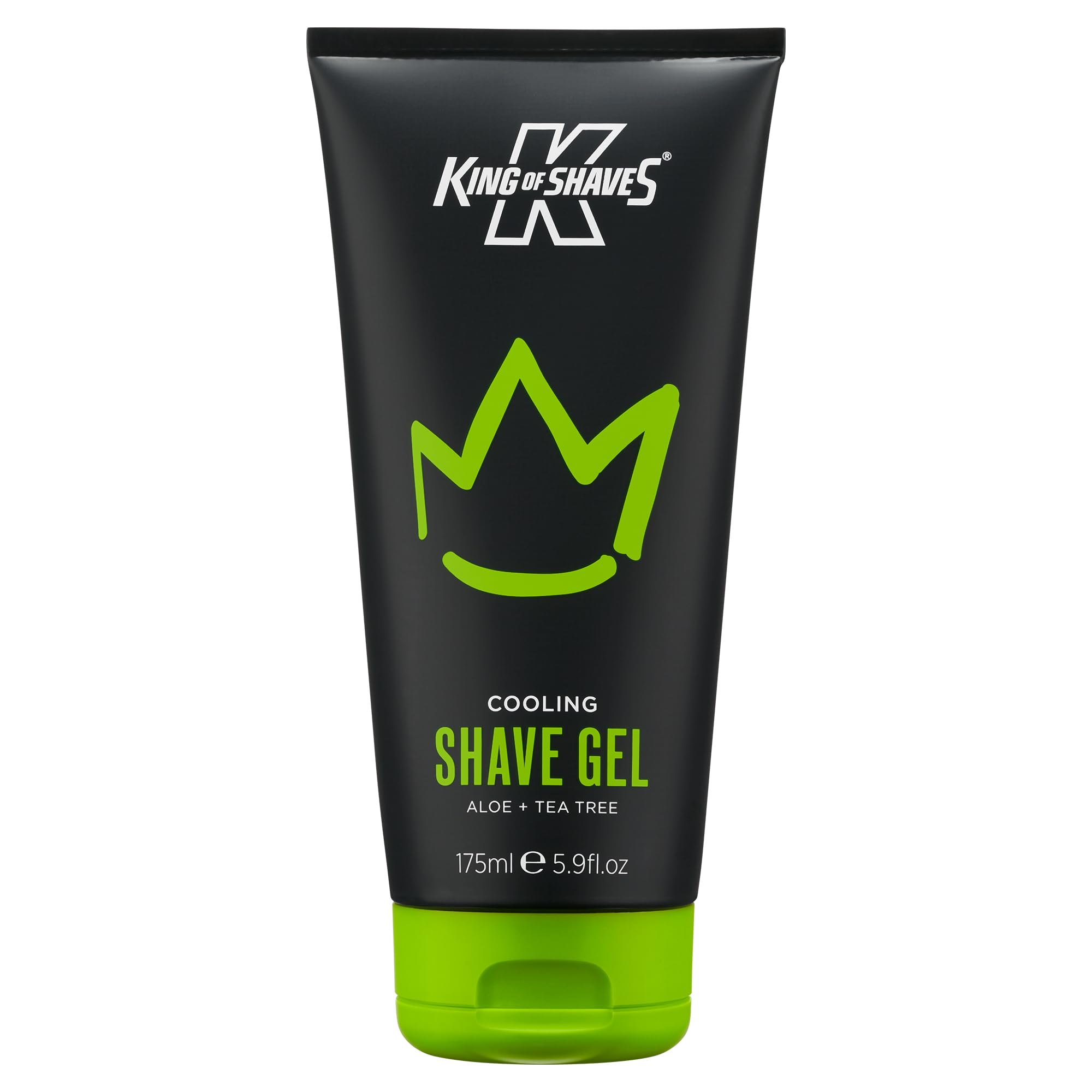 King of Shaves Cooling Shave Gel for Men Clear Low Foam Shaving Gel for Sensitive Skin, Precision Beard Shaping, Helps Reduce Razor Burn, Aloe Vera &
