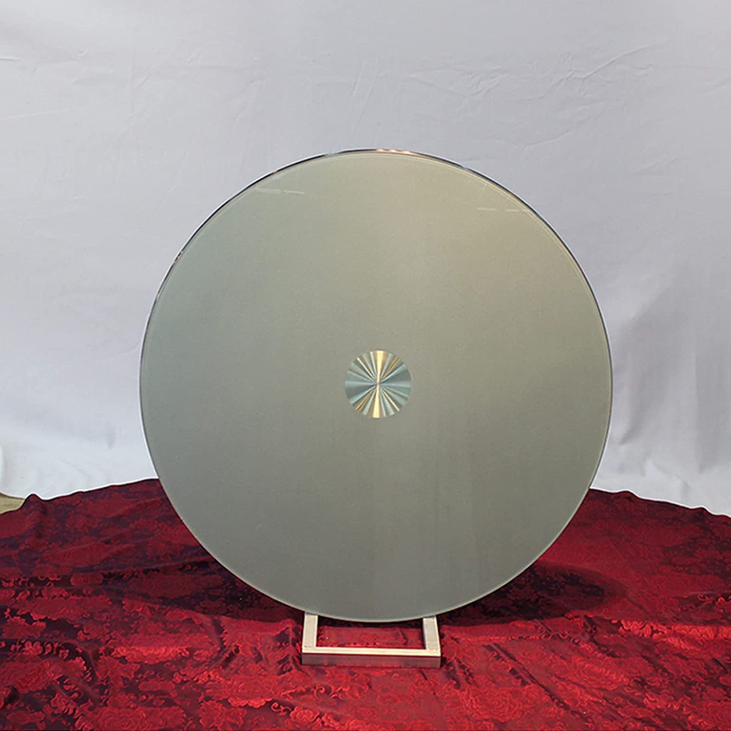 Plateau tournant en verre trempé pour table à manger, grand plateau tournant Lazy Susan, plateau de service rond de 80 cm, verre trempé antidéflagrant, stable et difficile à incliner (12 mm 70 cm