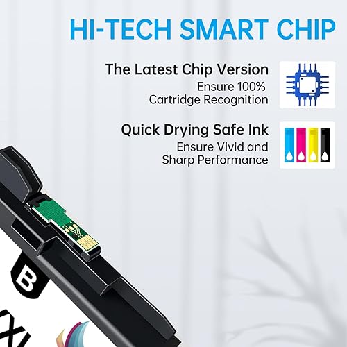 Miniatura 8 de LC3037 - Cartuchos de tinta de gran rendimiento (paquete de 4, BKCMY) - Compatible con Brother LC3037 LC3037XXL LC3039, funciona para impresora