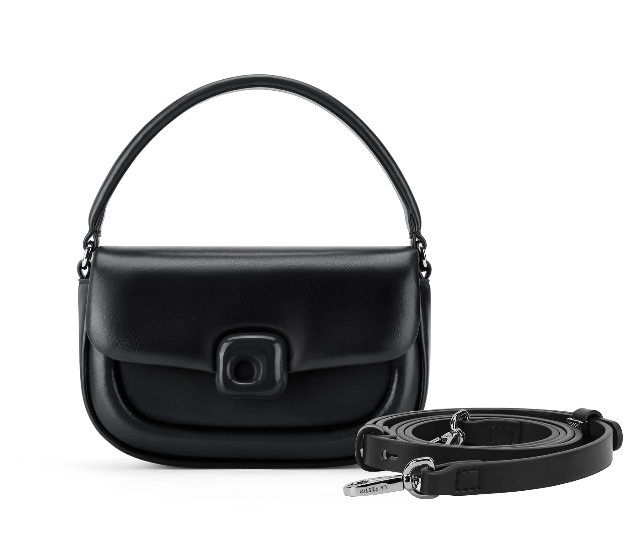 LA FESTIN Süße Mini Handtasche aus Leder für Mädchen & Damen, Umhängetasche mit Edelsteinverzierung, Elegante leder Shopper Tasche für täglichen Einsatz, Schule, Dating