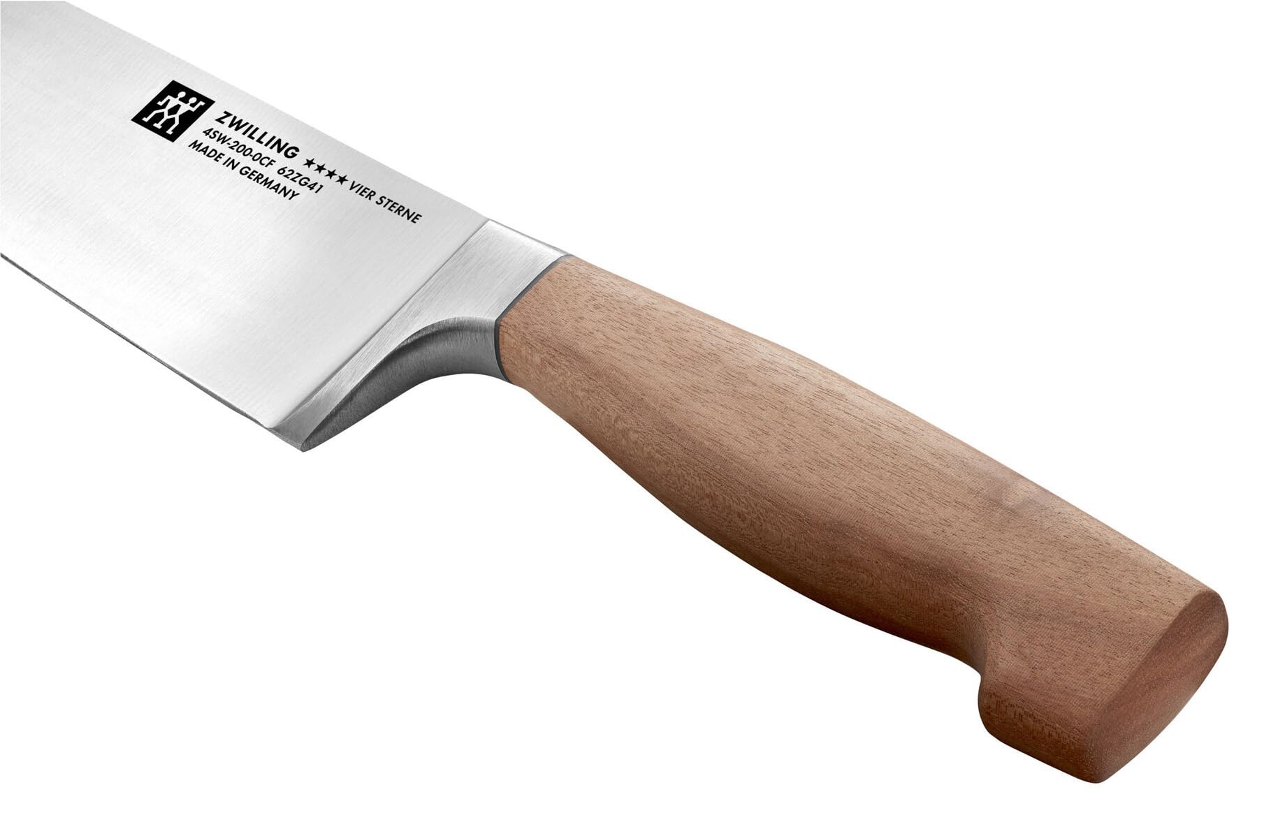 ZWILLING **** VIER STERNE Wood Kochmesser, 20 cm | Braun | Kotibe