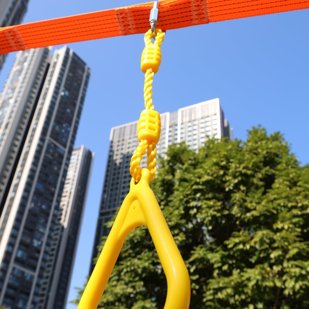 Ymeibe Climbing Gymnastic Rings for Kids - Strong Obstacle Course Ninja Ring Monkey Bars for Outdoor Backyard Play Sets, Swing Set