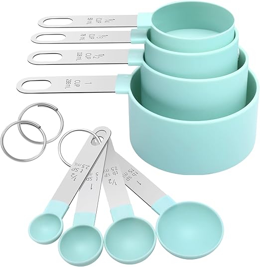 Measuring Cups Set Measuring Spoons Set, Nesting Measure Cups with