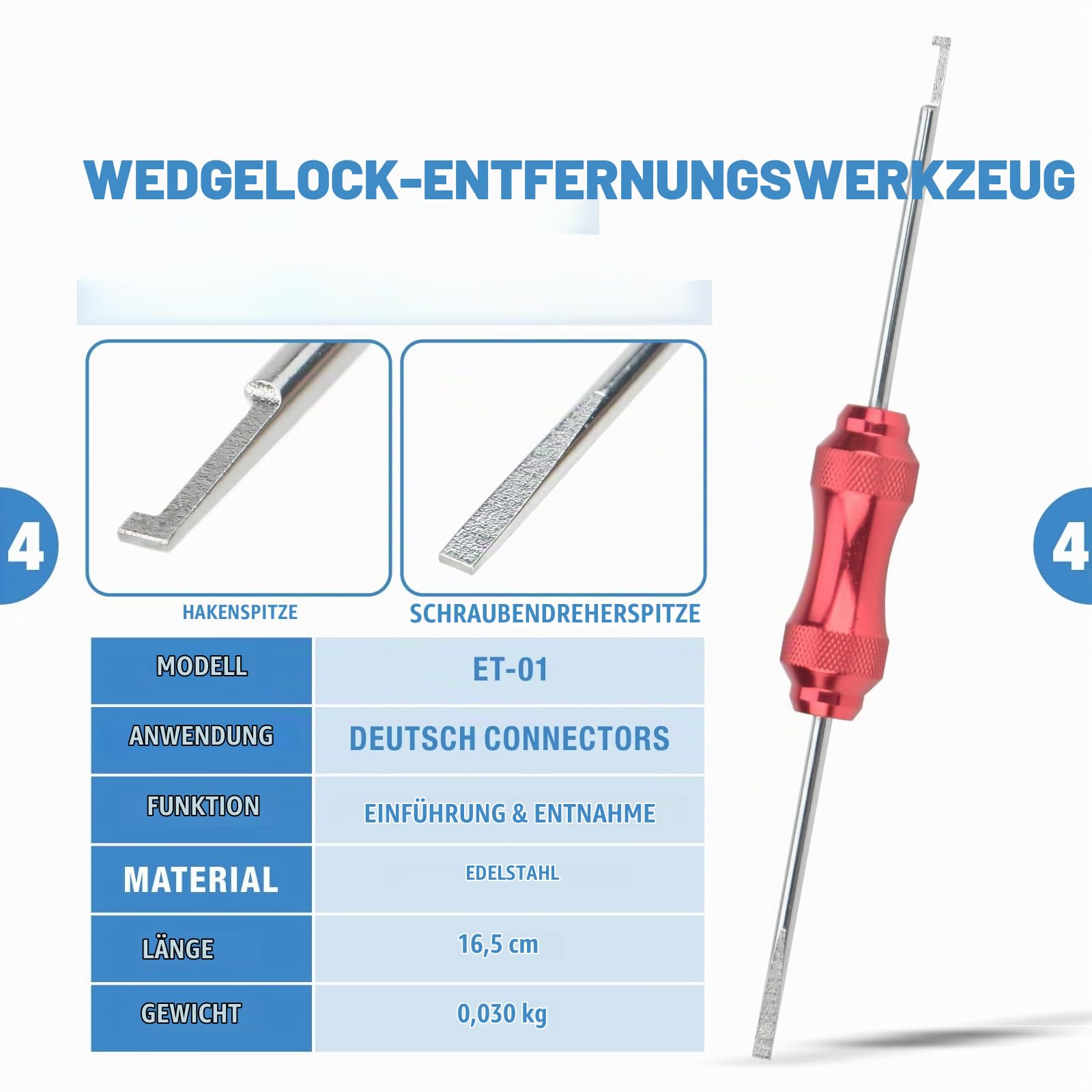 IWISS KIT-DC01 Rapair-Werkzeugsatz für Kraftfahrzeuge mit Crimpwerkzeugen und Ausbauwerkzeugen für Deutsch-Terminals und Wetterpaket-Terminals