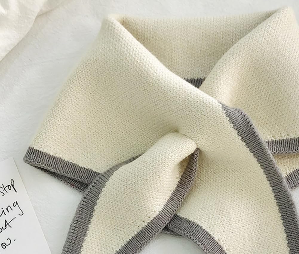 Knitted Triangle Scarf for Women Y2K Fashion Neckerchief Decoration Shawl Wraps Cape Soft Warm Scarves Neck Warmer - Image 7