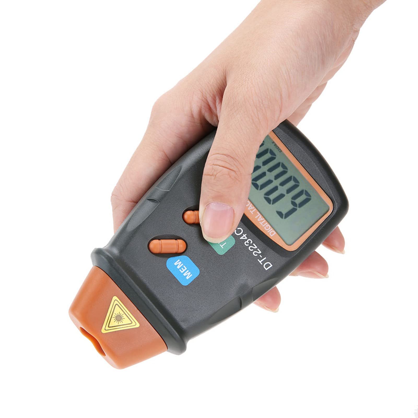 Cyfrowy Bezdotykowy Obrotomierz LCD, Tester Obrotów DT2234C Prędkościomierz Fotoelektryczny Tester Obrotów (bez Baterii)