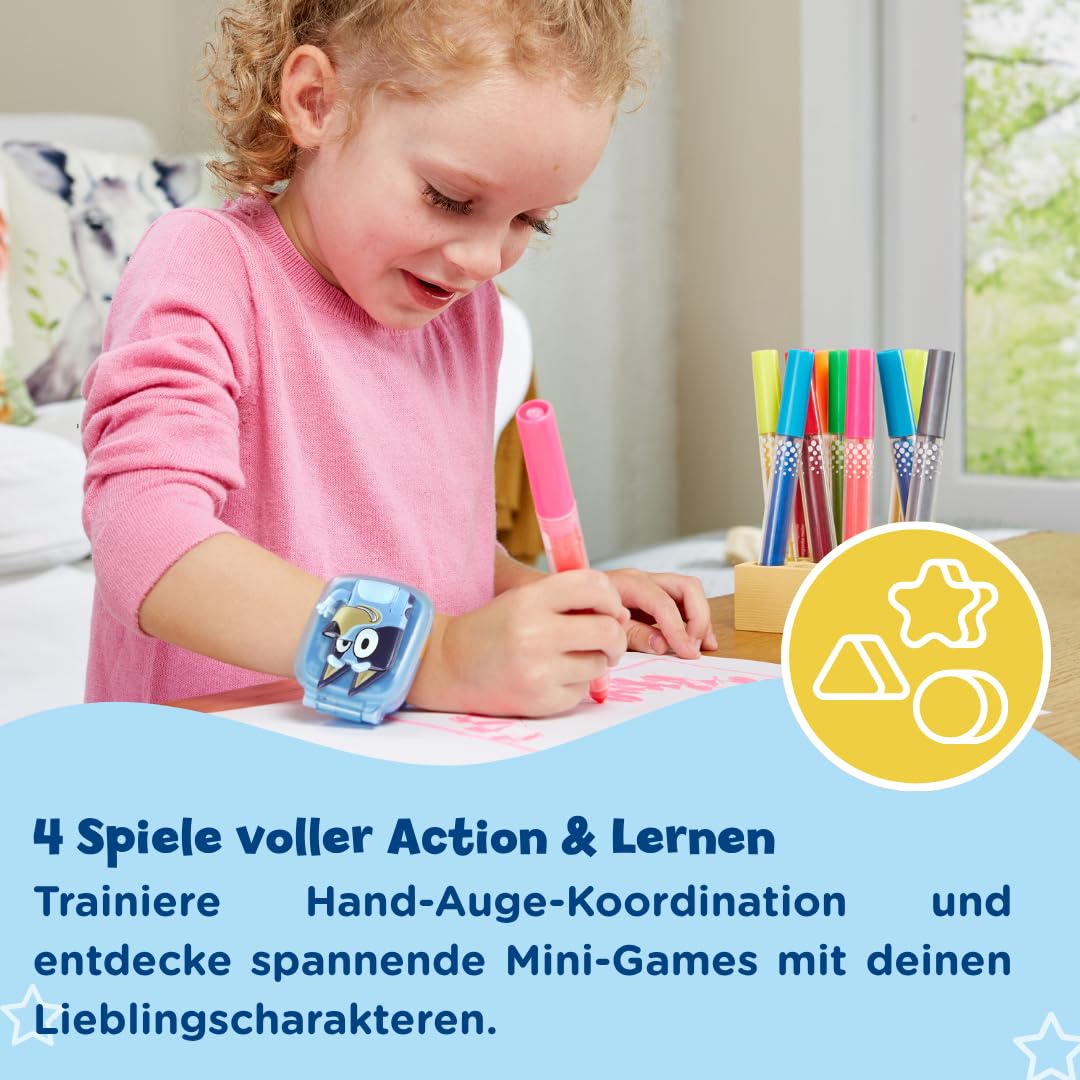 Vtech- Bluey-Orologio educativo, Multicolore, 80-554504