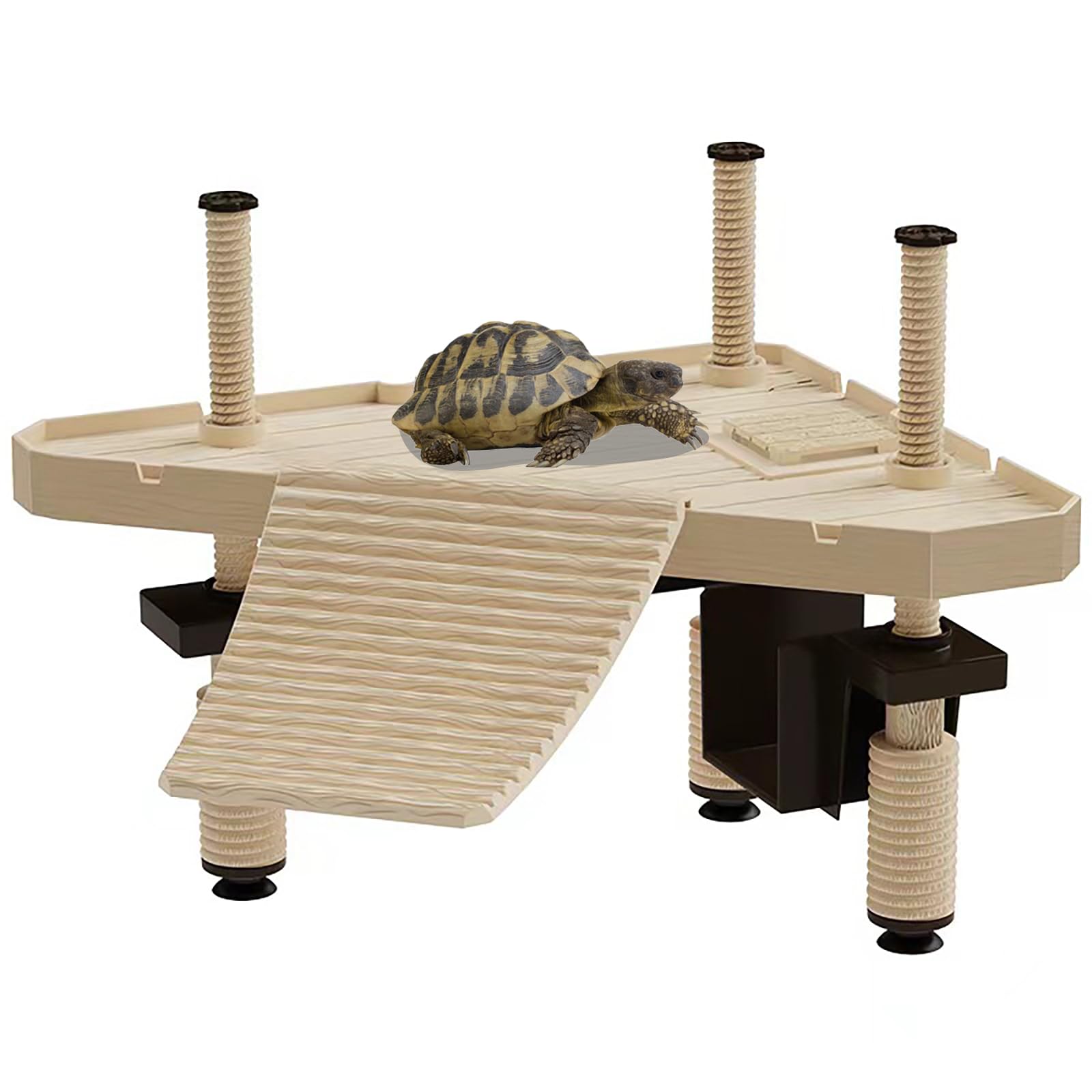 Plateforme De Baignade Flottante Pour Tortue Aquatique - Dock Avec Rampe - Matériau Polycarbonate - Facile à Installer - 9