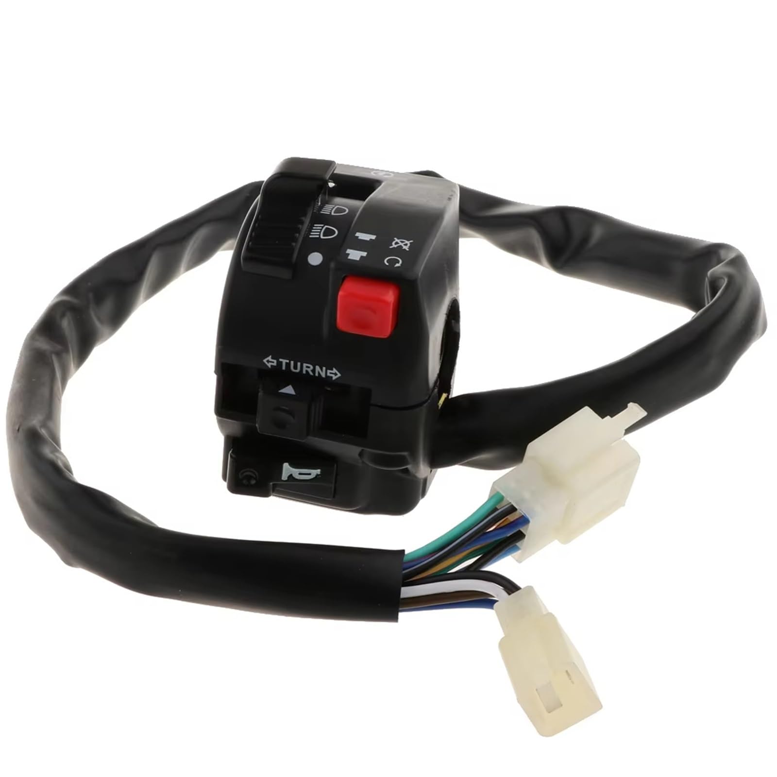 Interruptor 22 Mm para Motocicleta ATV Interruptor Izquierdo Luz Arranque Botón Estrangulación Interruptor Manillar Izquierdo para ATV 50-125cc Interruptor Momentáneo botón Arranque para Moto