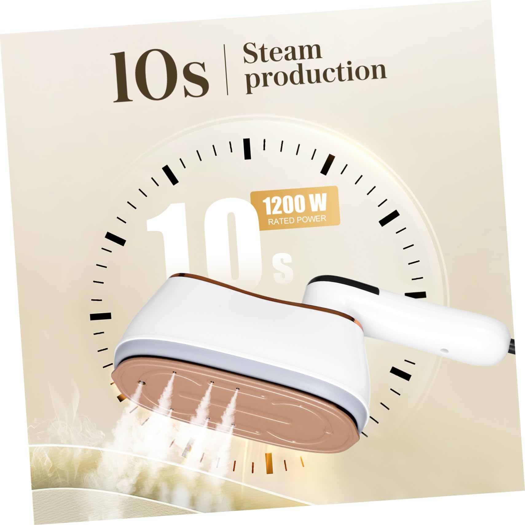 Cabilock Máquina de planchar de mano plegable de ropa Vapor portátil abs White