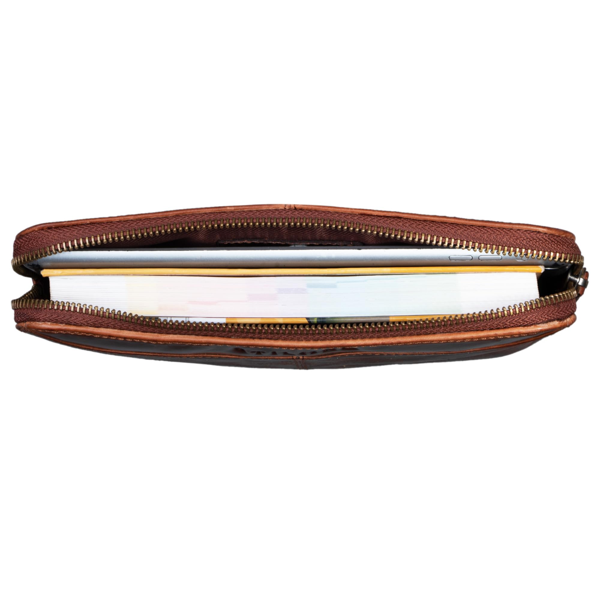 Custodia Tablet In Vera Pelle Stilord 'Tyler' – Per IPad 9,7 Pollici, Stile Vintage, Chiusura A Cerniera, Colore Nero