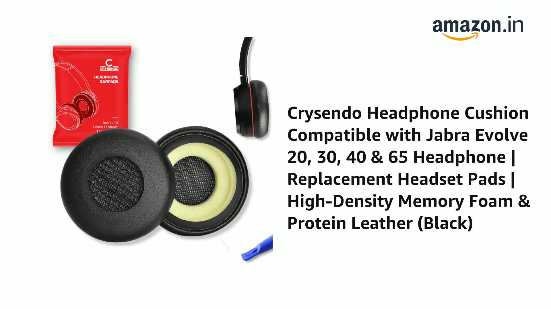 Jabra Kunstlederen oorkussens voor Evolve 20, 30, 40, 65 headsets (verpakking van 10