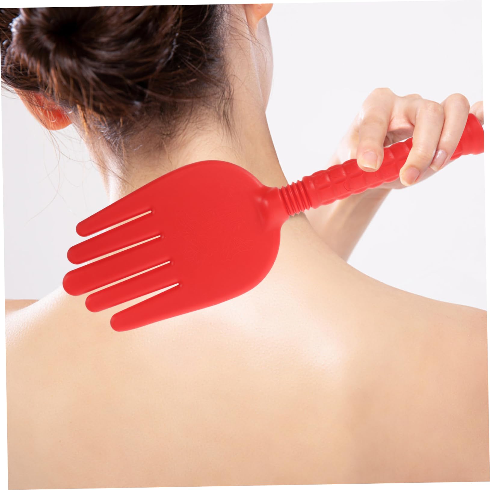 CALLARON 4 Pezzi Massaggio a cinque dita portatile bob Spalla mano massaggiatore trattenuto strumento massaggiatore martello da massaggio manuale fornitura di massaggi Gel di silice rosso