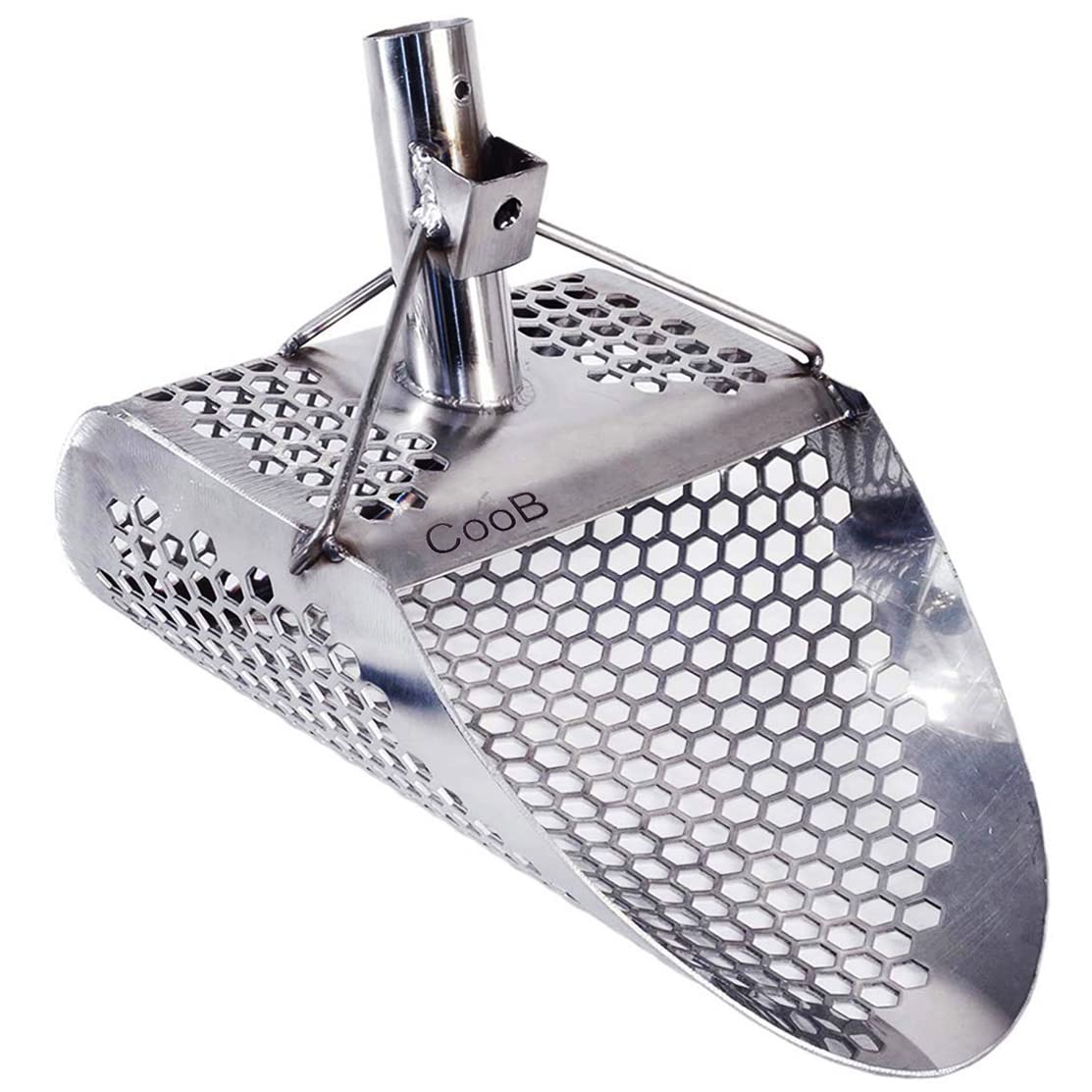 CooB Universal Sand Scoop Metal Detector Tool, Stainless Steel Shovel Scoop for Metal Detecting, Treasure Hunting Metal Detecting Scoops (Hex-10 v2)