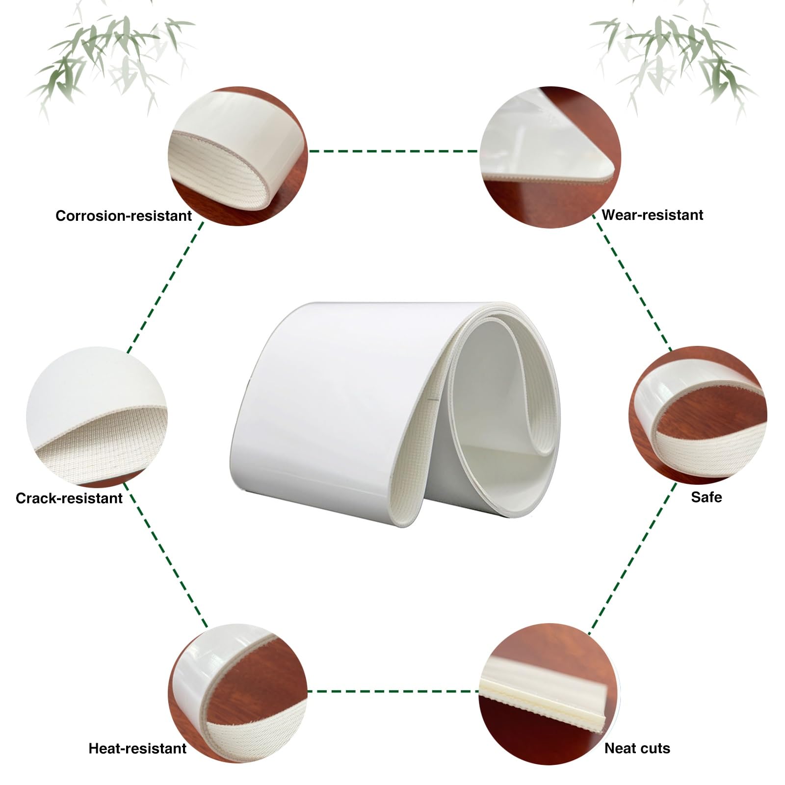 91,4 cm PVC-Förderband, leicht und verschleißfest, ideal für Industrieverpackungen, Fabriken, Produktionslinien und den Heimgebrauch (18 m)