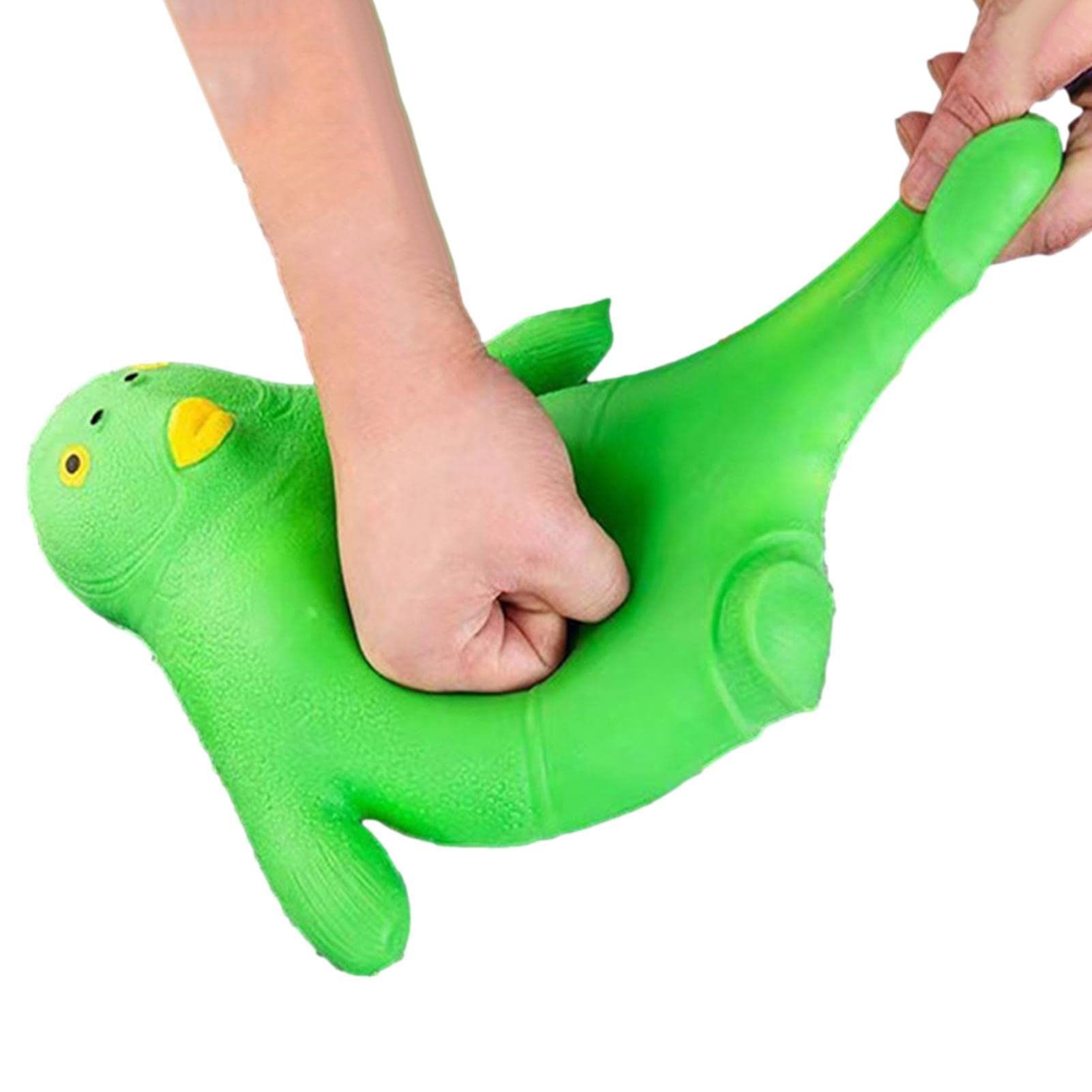 Modgal Squishy Squeeze Toy - Stretch Squeezing Green Head Fish Toys - Vent Toys, Children's Fidget Toys Small