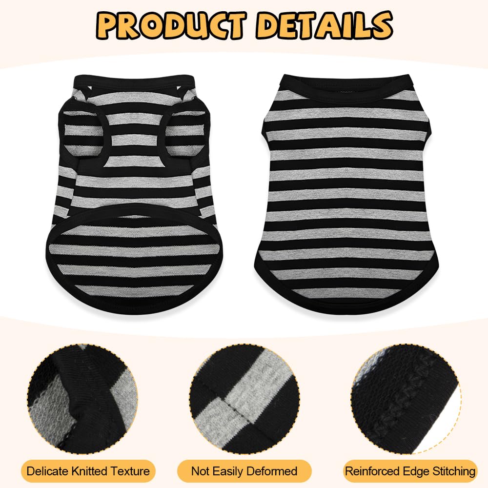 2 Pièces Vetement Chien Coton,Tee Shirt Chien,Pull pour Chien Petite Taille,Chemises pour Chiens,Dog Clothes Small,Sweat-Shirt Manches Chiene pour Protection Solaire,Animal Domestique-L