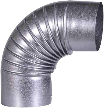 Produktbild von FIREFIX A110/B FAL Ofenrohr Bogen 90° – ø 110 Mm, 0,6 Mm Stahlblech, Für Kamin & Ofen