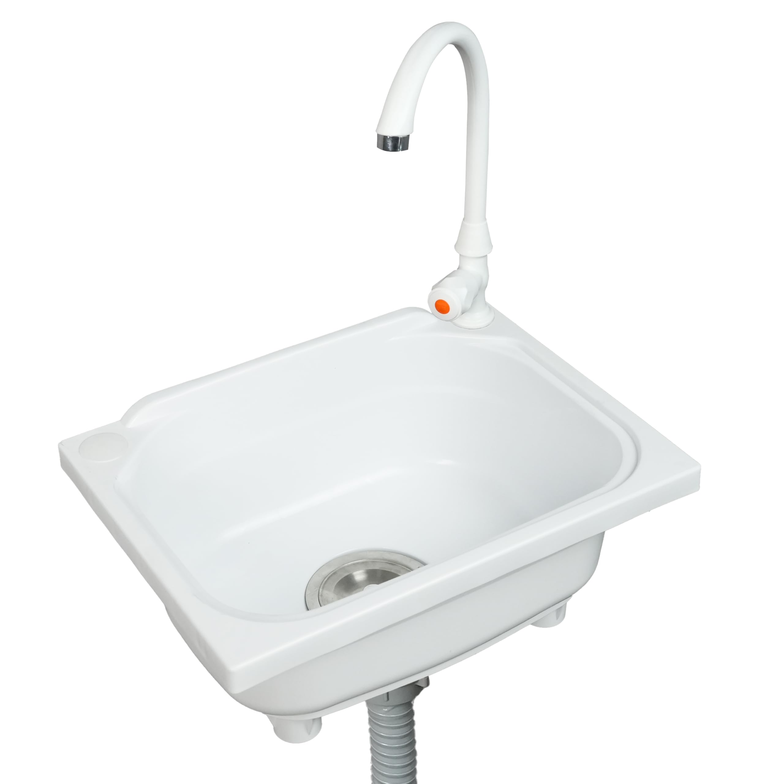 Photo 1 of **MISSING PIECE** kitchen Single Bowl Utility Sink, Kitchen Wall-Mounted Sink 15.1 x 11.2 Inch With 1.26 inch faucet hole, Plastic rv sink for Home, Restaurant, Dorm, Garage, Bathroom,Laundry (white, 15.1*11.2*7.1)