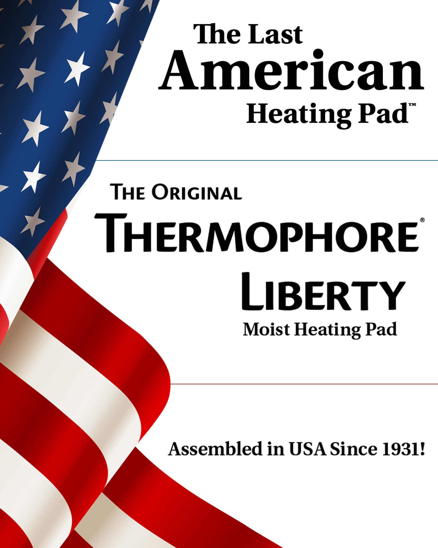 Thermophore Liberty 2 - Tappetino riscaldante umido per artrite, schiena, collo, spalle e crampi, elettrico, 3 impostazioni di temperatura con spegnimento automatico e copertura speciale, misura media