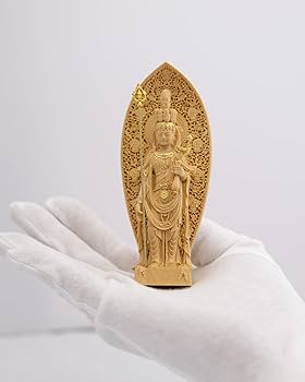 Amazon.co.jp: 極小仏 十一面観音－12cm長谷寺型（木製：ツゲ