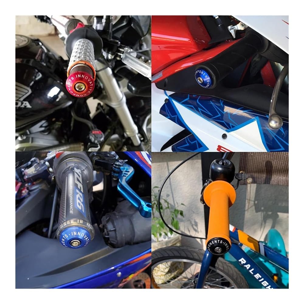 Peso del Extremo Manillar de la Motocicleta, Tapa los puños, Accesorios protección universales Metal(Black)