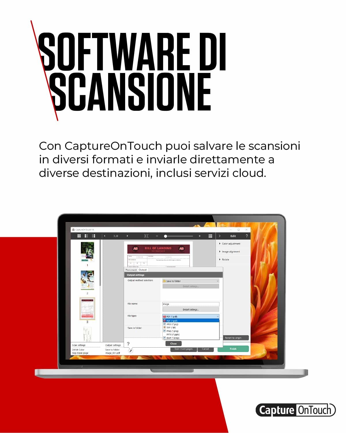 Canon Scanner Foto e Documenti imageFORMULA RS40 | Scanner Fronte-Retro con USB per Casa e Ufficio | Correzione Automatica Foto e Occhi Rossi | Software CaptureOnTouch Canon