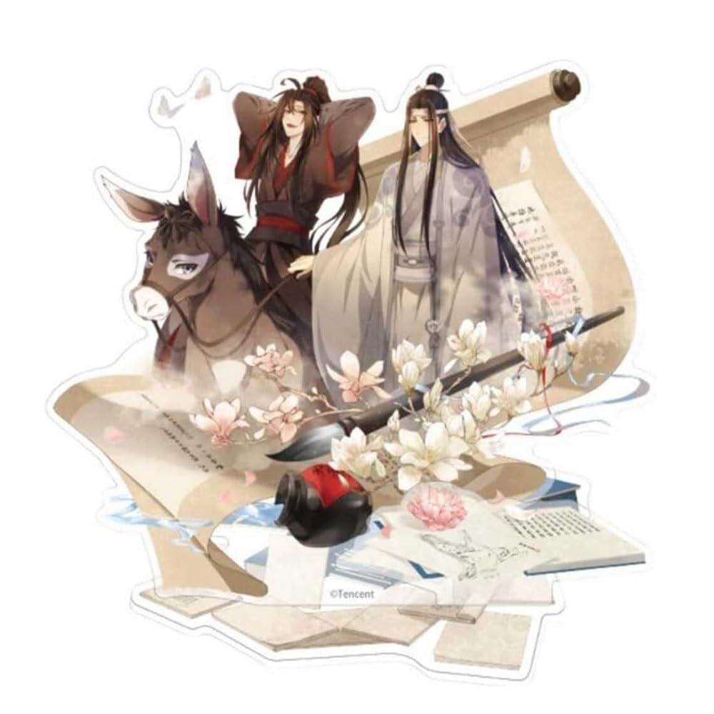 Mo Dao Zu Shi Acrylic Stand Figure Wei Wuxian And LAN Wangji Acrylic Double Humanoid Standing Sign Figure, for Game Fans Desktop Decor Collectible