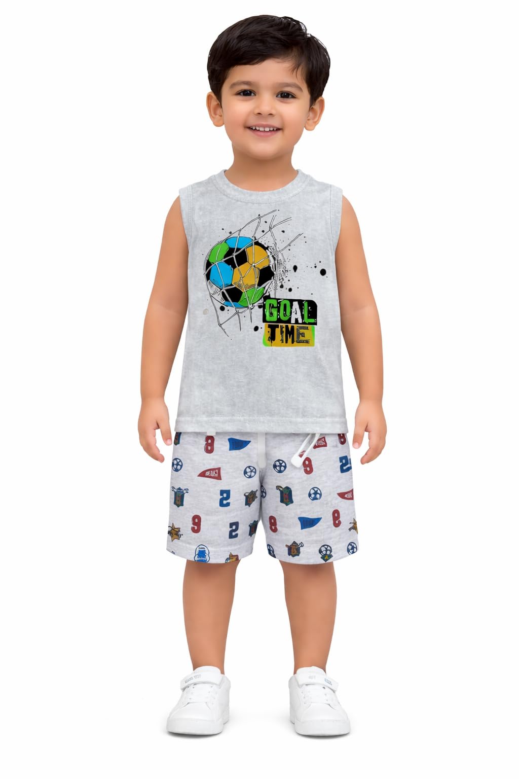 AmazBaby 100% Pure Hosiery Cotton Baby Boys and Girls Top & Shorts-image-5