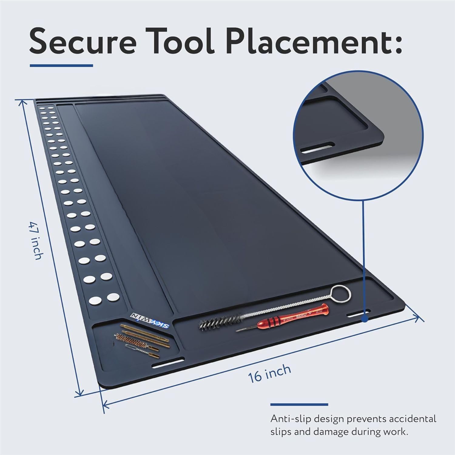 Skywin Cleaning Mat - Anti-Slip Shooting Mat for Gun Cleaning Mat, Magnetic Mat, Rubber Mat Repair Workbench Mat for Gun Mats Cleaning — Amazon image 2