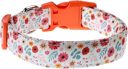 Miniatura 2 de Collares para perros con patrones de flores  Collares suaves y ajustables para perros pequeños, medianos y grandes, diseño lindo para niños, niñas,