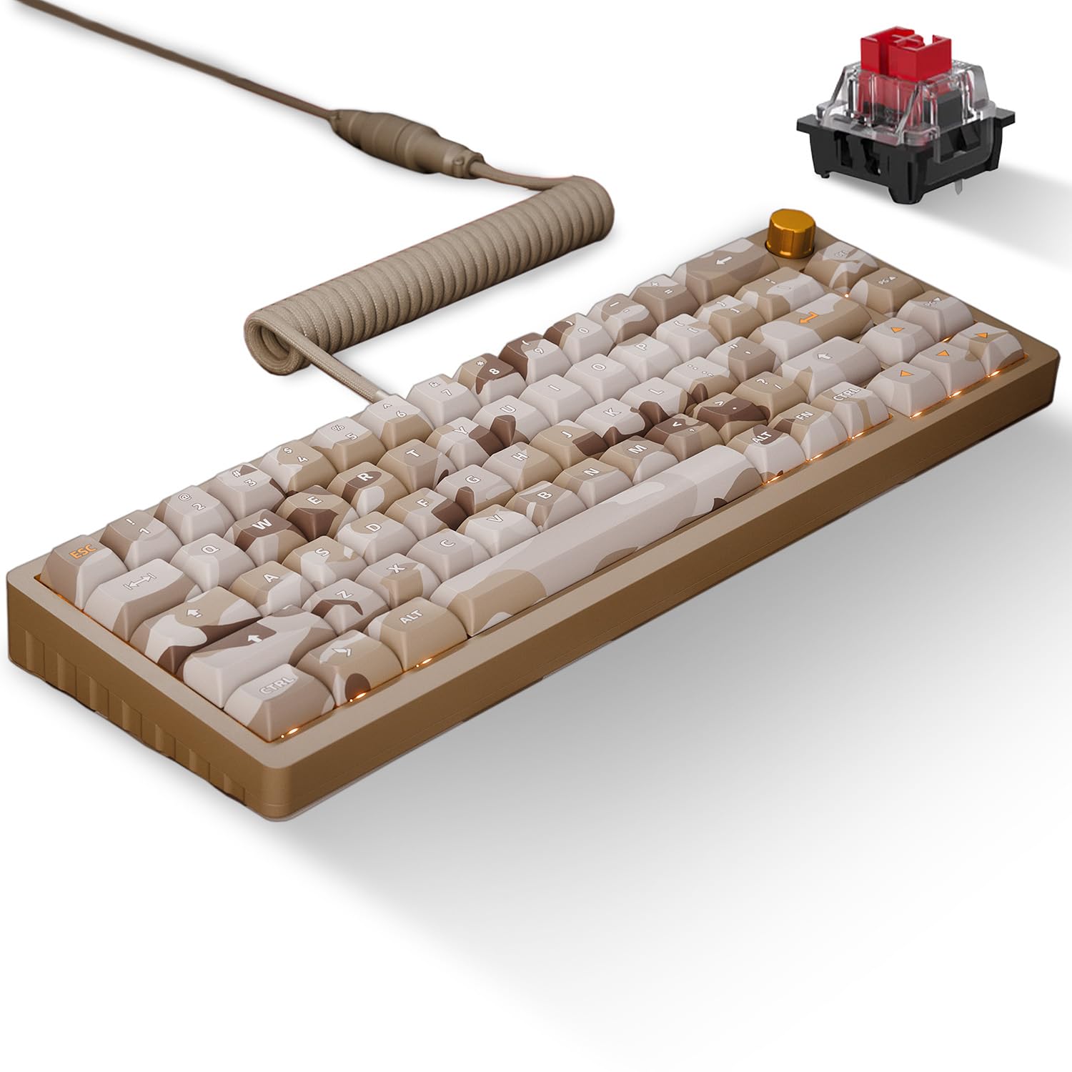 Clavier mécanique Das Keyboard DeltaForce 65 Desert Camo RVB