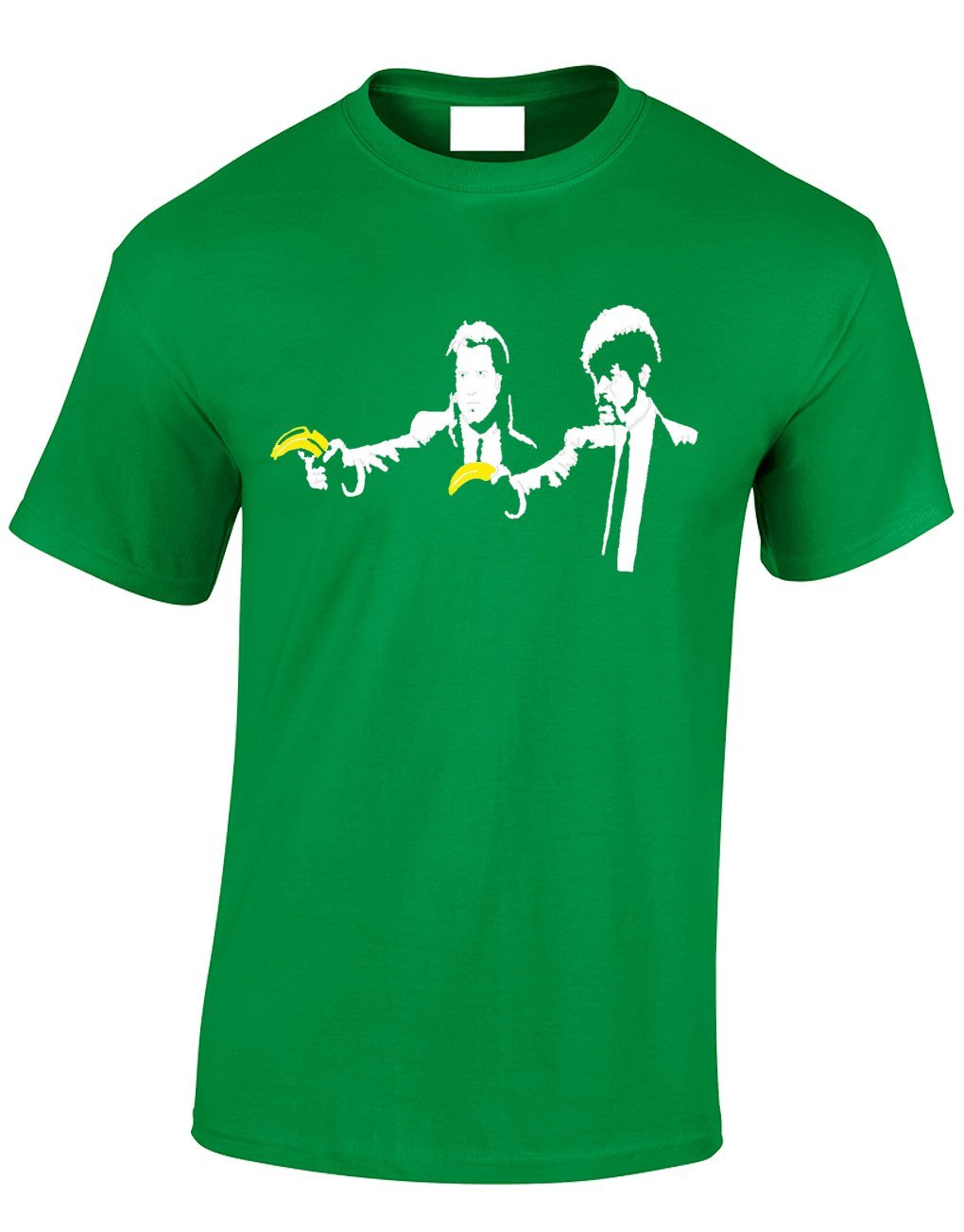 Crown Designs Pulp Fiction Banksy Style Novelty Gifts for Men & Teenagers T-Shirts Tops - Green/Large