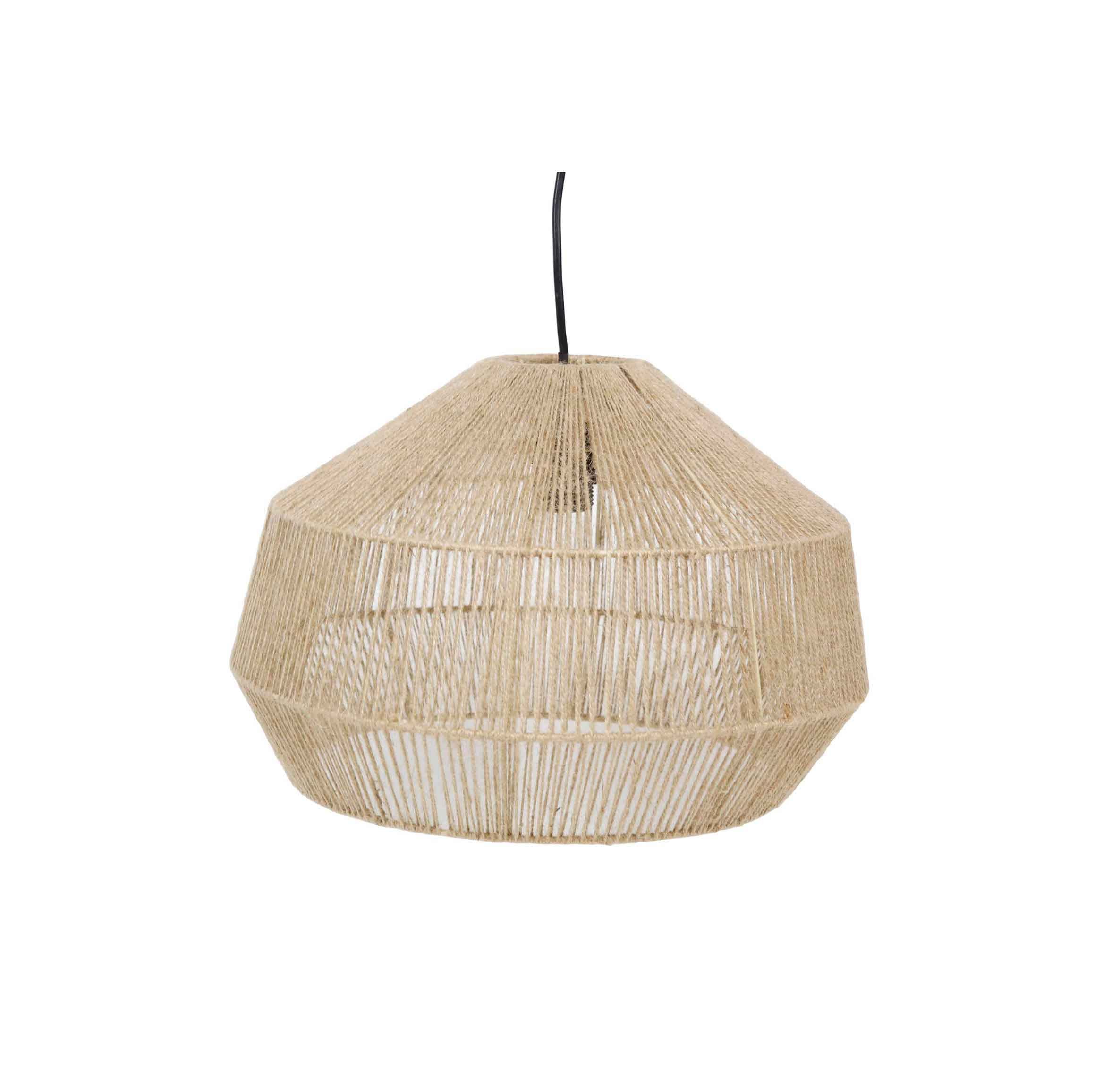 THE SECRET HOME Lámpara de Techo - Lámpara en Mimbre o Cuerda y Hierro - Iluminación para Hogar - Decoración para Dormitorio y Salón (Modelo 1 - Cuerda)