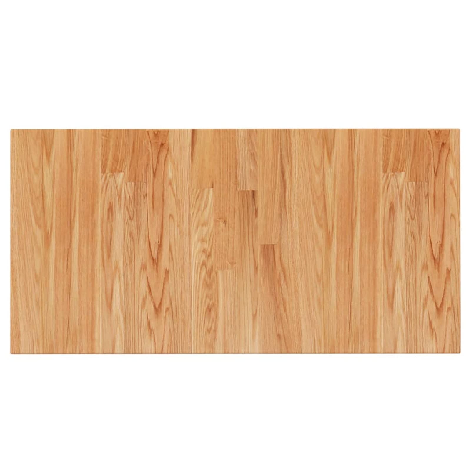 Tavolo da tavolo in legno massello, 80 x 40 x 2,5 cm, marrone chiaro, piano di lavoro in legno massello per casa, ufficio, artigianato e progetti fai da te