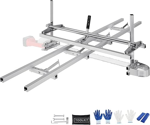 VEVOR Sistema de guía de molino de motosierra y molino de riel, barra guía portátil de 14 a 36 pulgadas, guía de riel de fresado de aluminio de 9