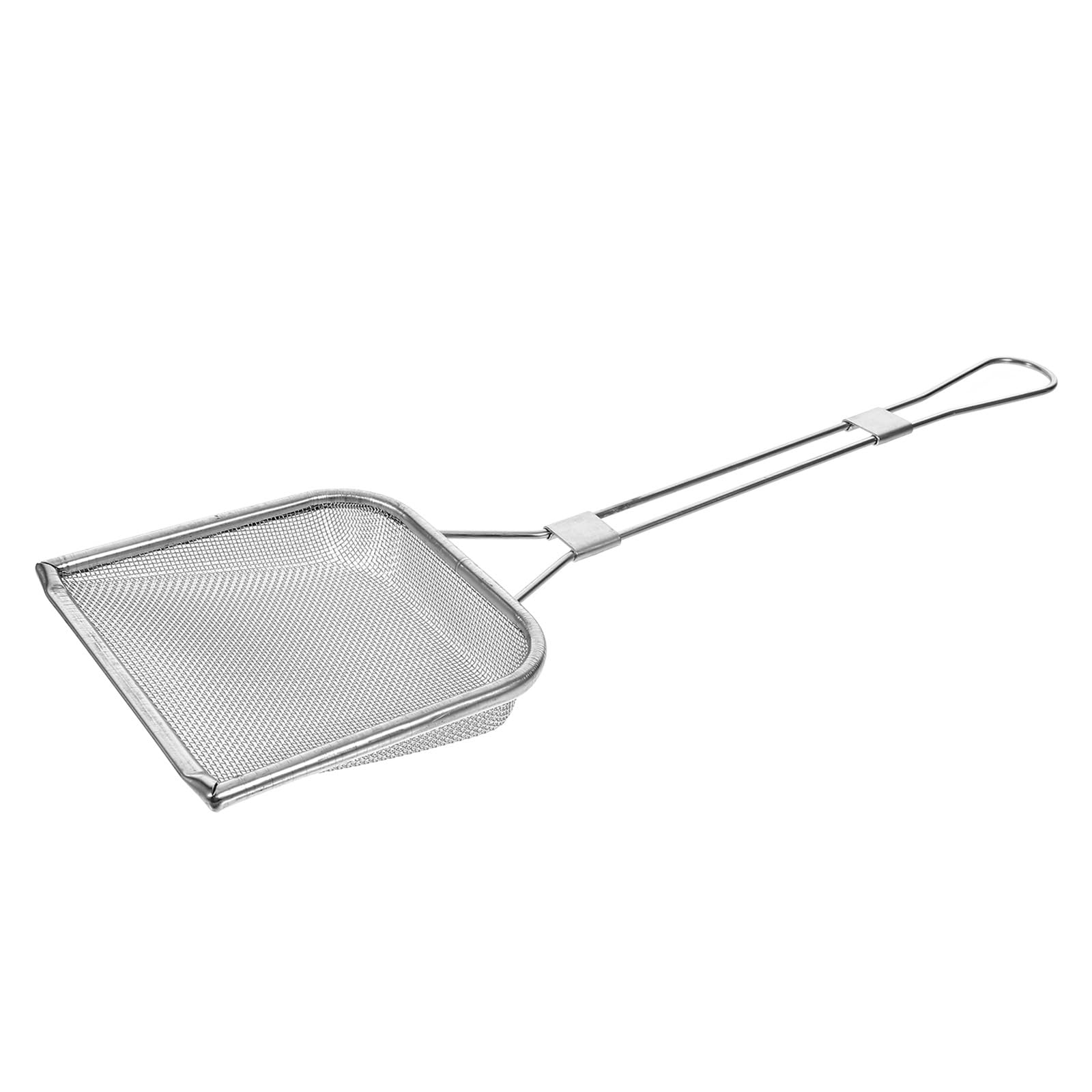 Fat Skimmer Spoon, Stainless Steel Fryer Scoop, Fine Mesh Skimmer Spoon with Long Handle, Fat Grease Separator Skimmer for Hot Pot, Food Spider Strainer for Cooking Frying Fries Pasta, 16.9X5.1 inch