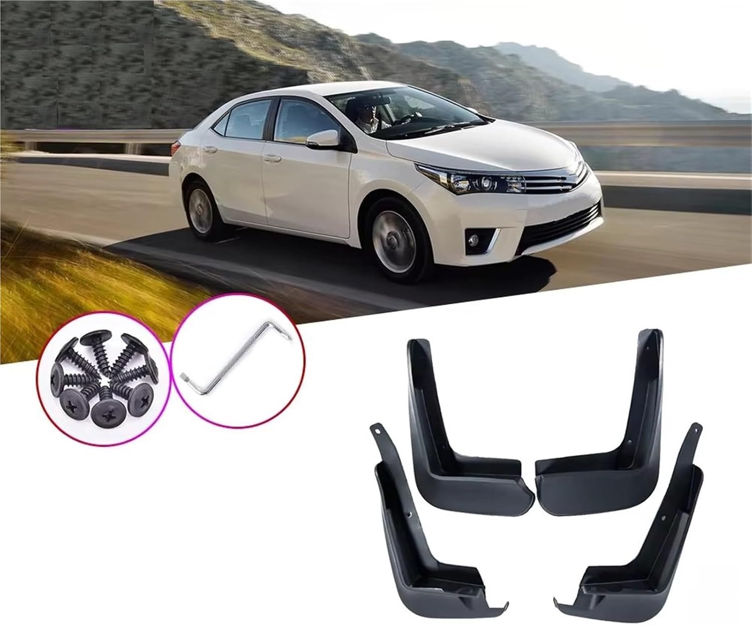 mudflaps Front Rear Mudflap Fender Mudguard Mud Flaps Guard Splash Flap for Toyota for Corolla for Altis E170 2014-2017