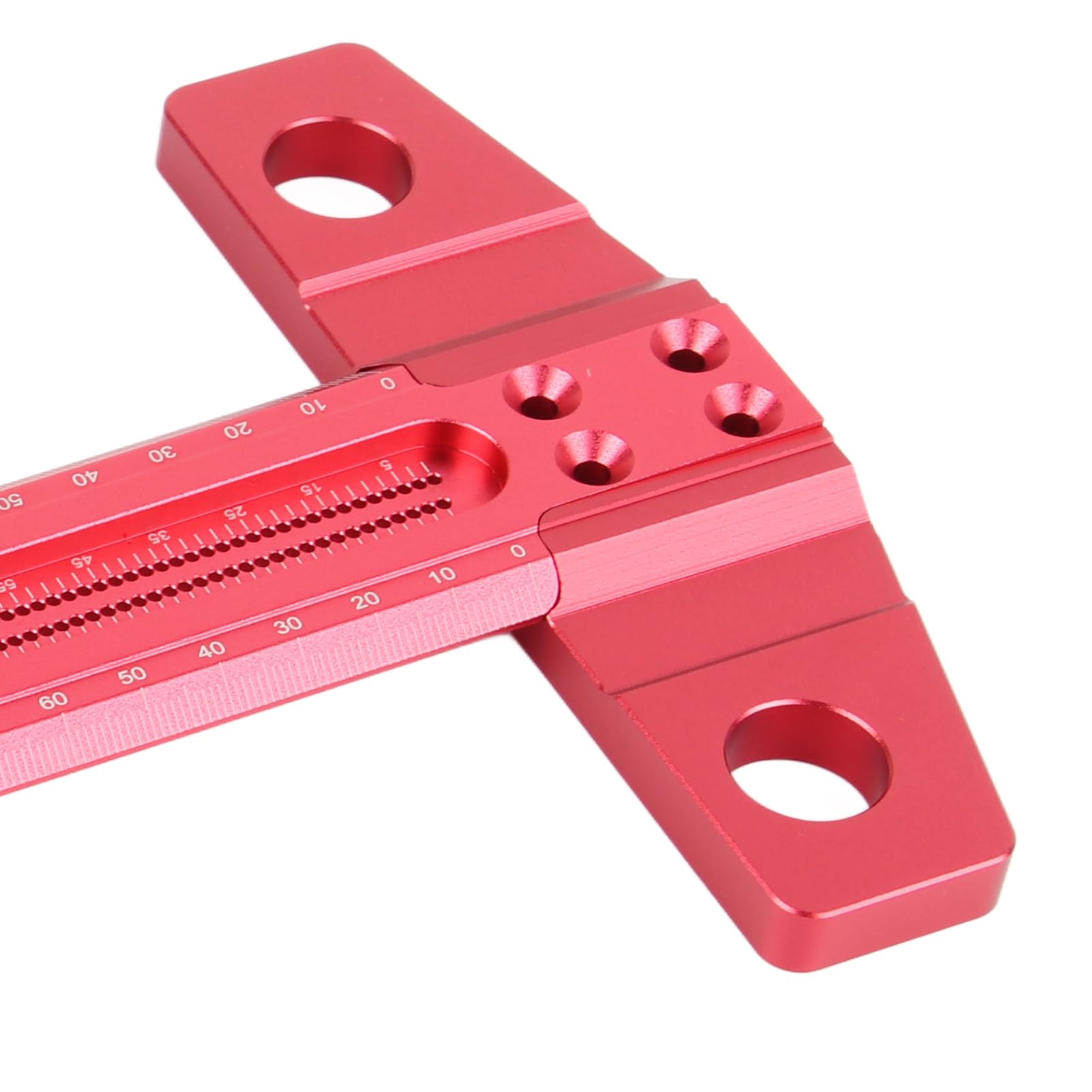 Righello a Squadra con Piano Posteriore Rimovibile, Materiale in Lega di Alluminio, precisione di 1 mm per carpenteria e Disegno Artistico, Include lancetta ad Angolo retto