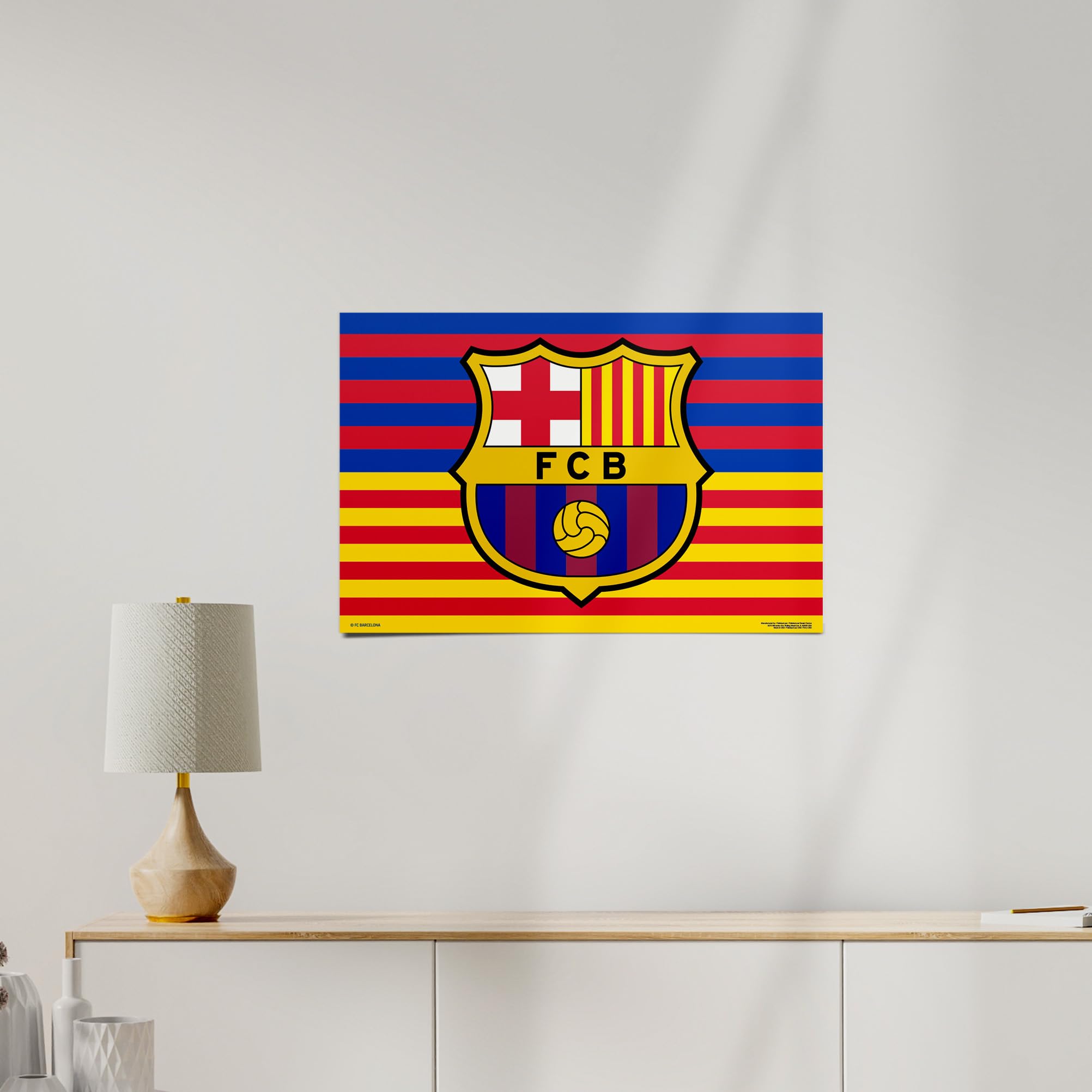 Drapeau FC Barcelone 3x5ft - Décoration Chambre Fan - Fabriqué En Chine
