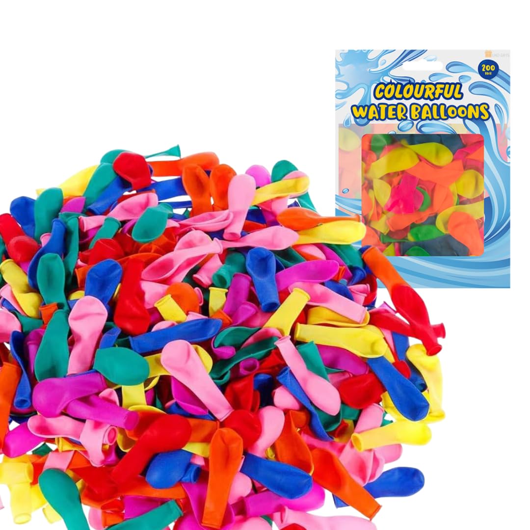 LND Gifts Colourful Water Balloons for Outdoor Summer Fun - Bulk 4 Packs (800) Water Balloons for Kids Parties and Garden Games - Perfect Party Bag Filler and Summer Toy for Hours of Water Fight Fun