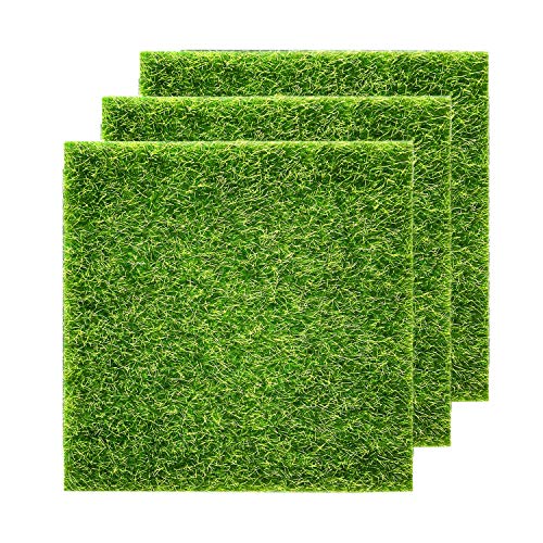KisSealed Artificial Garden Grass, Life-Like Fairy Artificial Grass Lawn 12 x 12 Inches