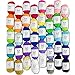 Mira Handcrafts 40 Assorted Colors Acrylic Yarn Skeins with 7 E-Books - Perfect for Any Knitting and Crochet Mini Project