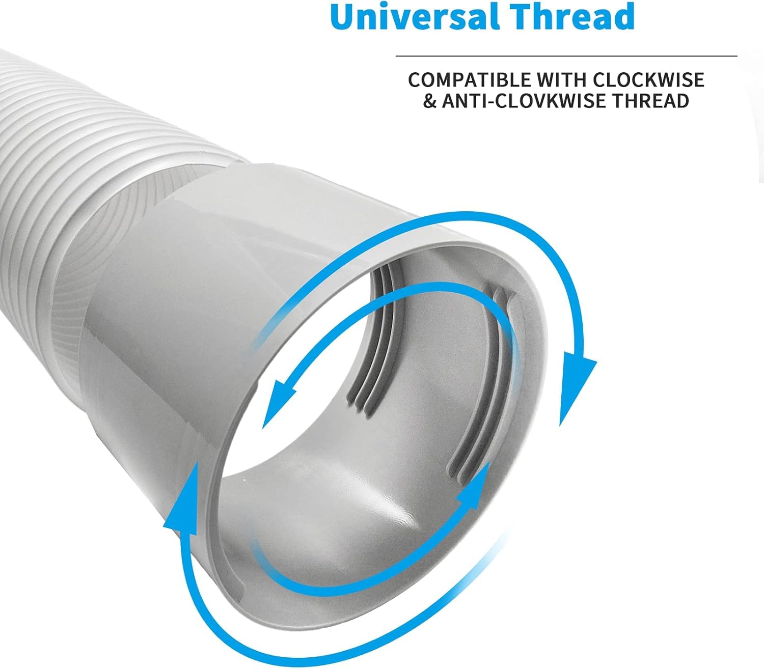 Abluftschlauch Adapter, 150mm(15CM) Klimaanlage Abluftschlauch Adapter, Universeller Verlängerung Verbinder, Geeignet für Klimaanlagen-Schlauchanschlüsse Mit Rechts- Oder Linksgewinde