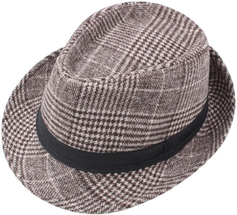 VIDI Retro Fedoras Top Jazz Hat Men Winter Warm Bowler Hats Cap Casual Gorro Sombrero