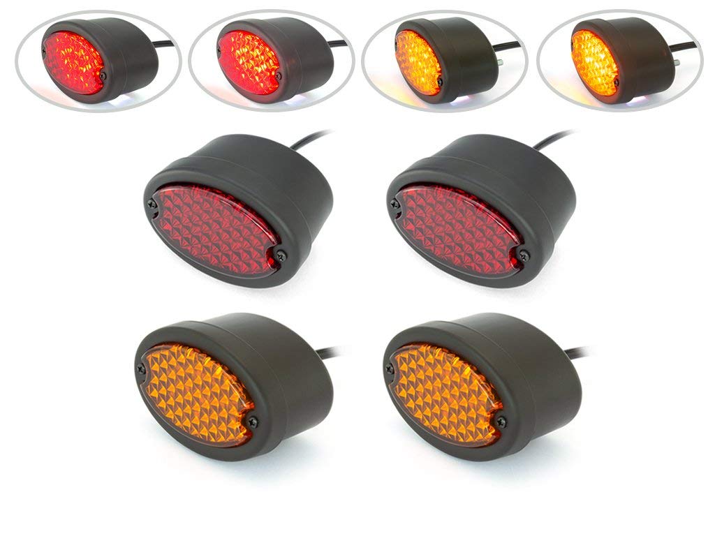 Buy Alchemy Parts Black LED Stop Tail Light & Indicators Hot Rod Pick