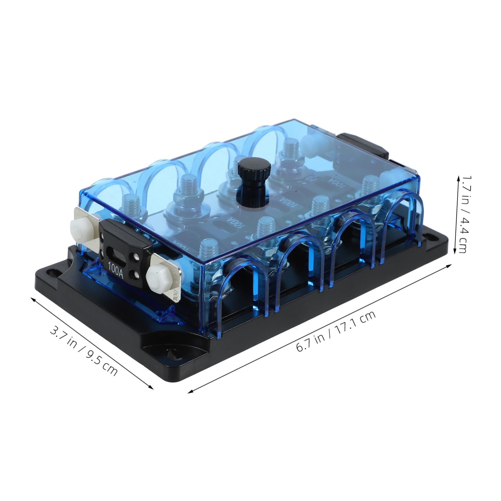 GLEAVI Caja de Fusibles para Coche de 4 Vías, Portafusibles de Plástico Negro para Moto y Automóvil, Instalación Fácil, Protección Eléctrica