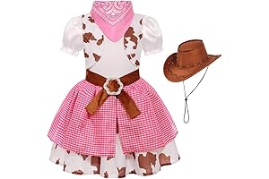 Kids Western Cowgirl Costume Cowgirl Suit for Girls Dress Up Party Halloween