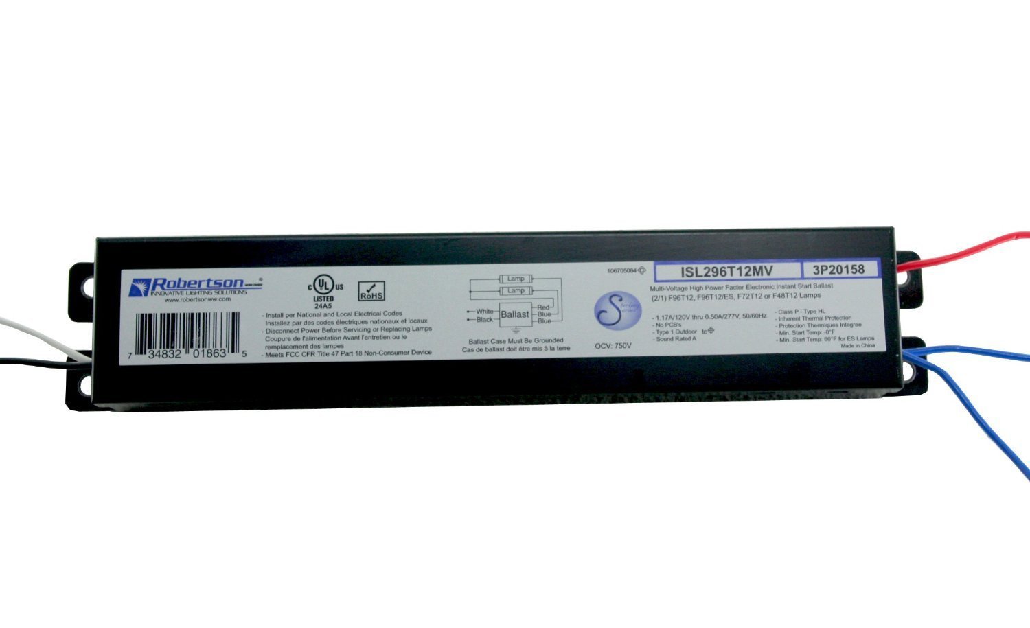 Fеаturеd Prоduсt Robertson 2P20158 ISL296T12MV Pak of 10 Fluorescent eBallasts for 2 F96T12 Lamps, Instant Start, 120-277Vac, 50-60Hz, NBF, HPF, (for HO lamp Applications The Recommended Ballast is The PSB296T12HOMV) Rеvіеw Dіѕсоunt Robertson 2P20158 ISL296T12MV Pak of 10 Fluorescent eBallasts for 2 F96T12 Lamps, Instant Start, 120-277Vac, 50-60Hz, NBF, HPF, (for HO lamp Applications The Recommended Ballast is The PSB296T12HOMV)