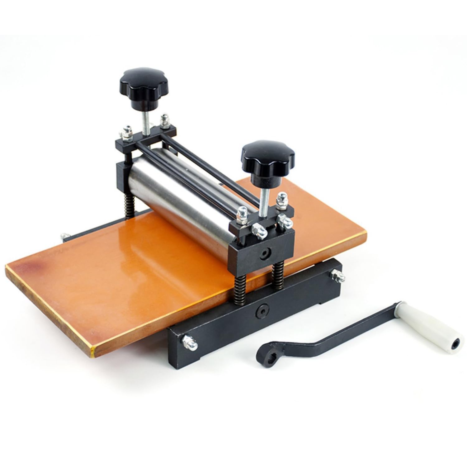 Manuelle Tisch-Reibemaschine, 17 x 35 cm, Ätzpresse für Holzblock und Kupferplatte, 16 cm Druckbreite